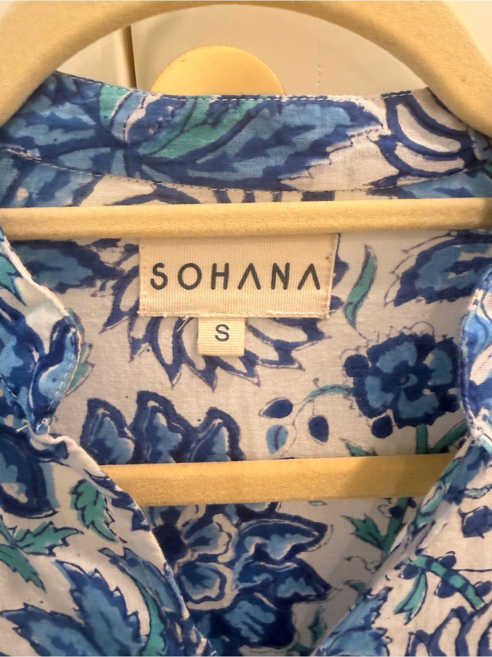 SOHANA Blue Floral Button-Up dress! VGUC! Size small! - Picture 2 of 4